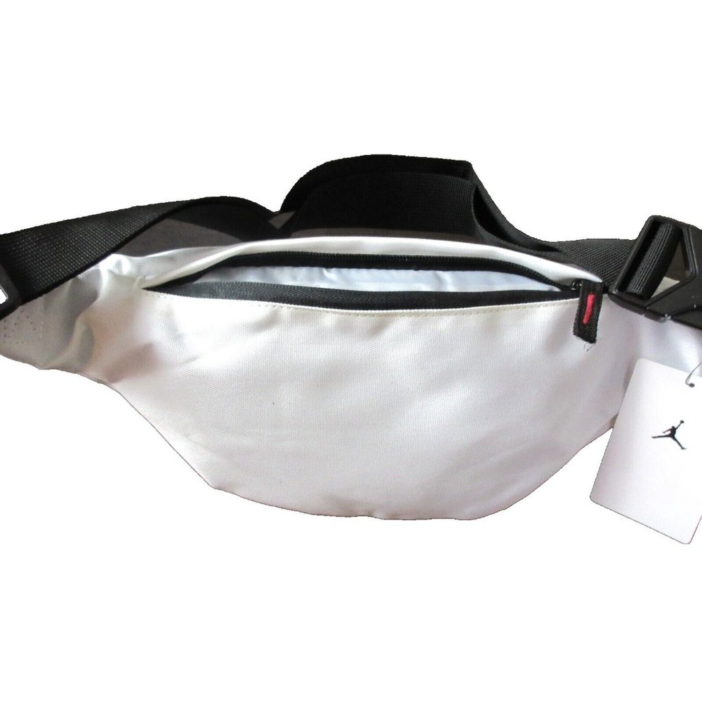Nike Jordan Air Crossbody Fanny Pack Waist Belt Bag White Black Red NWT - Picture 2 of 7
